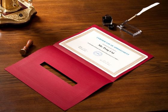 OEM/ODM Certificaatdekking, Chinese Rode Perkamentdocument Certificaathouder