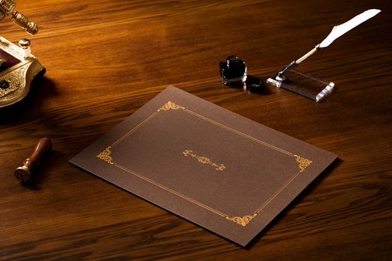 Perkamentdocument Omslag voor het Houden van Certificaten OEM/ODM Gesteunde de Diensten